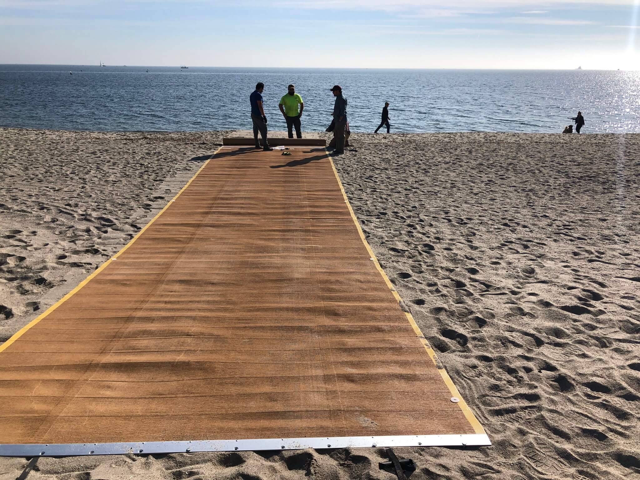 Tapis De Plage En Paille Multicolore Avec Housse Zippée Et Sangle - Neuf